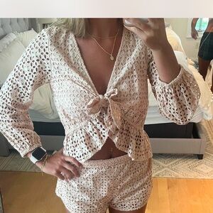 Roxy eyelet Two-Piece Set